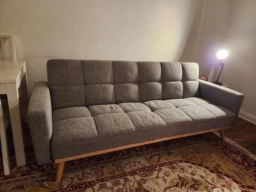 Schlafsofa grau polyester - grau,,