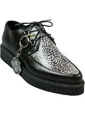 Nevermind Creep / Creeper Schuh Rockabilly Schwarz Mini Leopard Weiß 5000