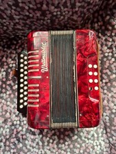 Weltmeister Harmonika 14/3077 perlmuttrot für Sammler