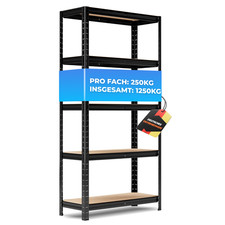ALL Premium Schwerlastregal 1250KG Traglast für Lager & Keller in 10 Größen