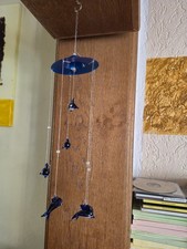 Glas Mobile Delfine blau 6 Glasdelphine 4 cm groß Glasmobile Sonnenfänger