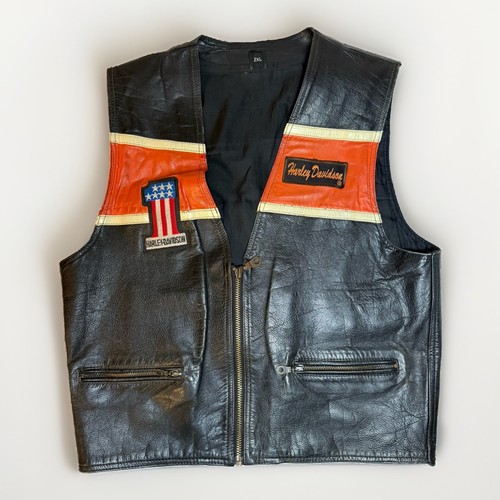 Lederweste mit harley - lederweste, davidson