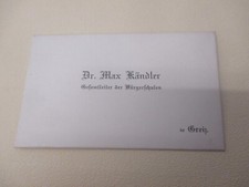 1911 Max KÄNDLER GREIZ Legitimationskarte für Besuch KINOMATOGRAPH Kinematograph