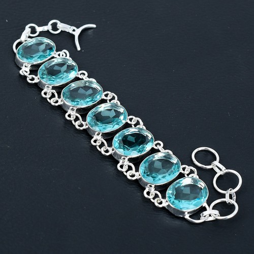 Blauer topas edelstein - edelstein, armband