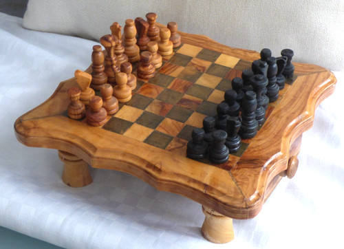 Schachtisch olivenholz - schachtisch♟, 🌿olivenholz