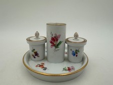 MEISSEN - antikes Schreibset, Blumendekor