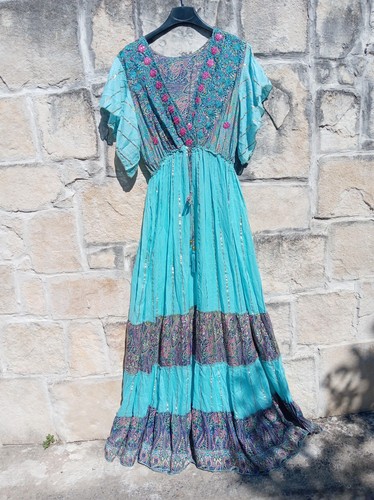 Maxikleid türkis one size - maxikleid,
