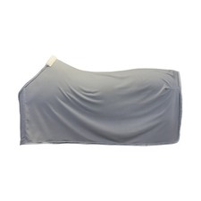 Equest ALPHA FLEECE Abschwitzdecke für Pferde, grau - 135 cm Pferdedecke Decke 