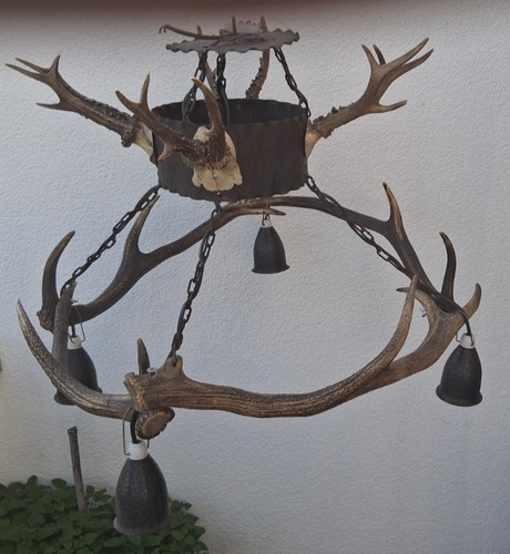 Rustikale geweih deckenlampe - geweih,
