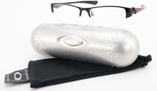 OAKLEY Brille TREATY 4.0 22-095 Titanium 52-15 130 Polished Black + Metal Case