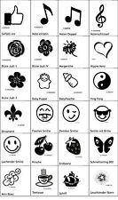 Mini-Stempel auf Halmakegel montiert Buchenholz verschiedene Motive Heindesign