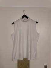 Damen Rolli weiß ärmellos