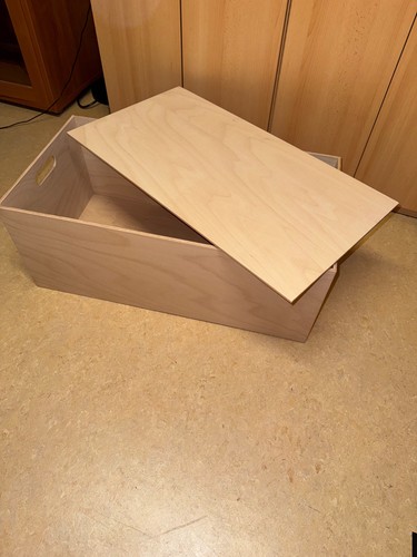 Holzkiste mit deckel - mit,