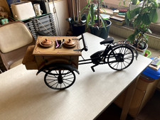 Fahrrad-Eiswagen (alt)  - DEKO - Metall/Holz - RAR - 60 x 25,5 x 24,5 cm