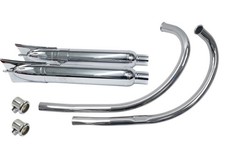 Auspuffanlage mit Einbuchtung am Krümmer für NSU Konsul 350, 500