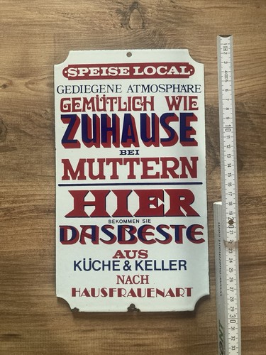 Altes emailleschild - altes,