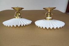 c1915 2x polierte MESSINGLAMPE