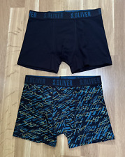 ❤️s.Oliver Jungen 2er Pack Boxershorts Shorts Schwarz + Gemustert Gr.164 NEU!