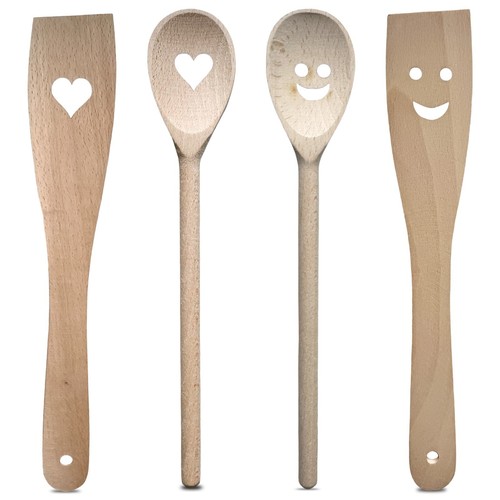 2er set holz kochlöffel - set, holz-kochlöffel