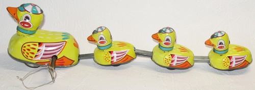 Blechspielzeug entenfamilie - -,
