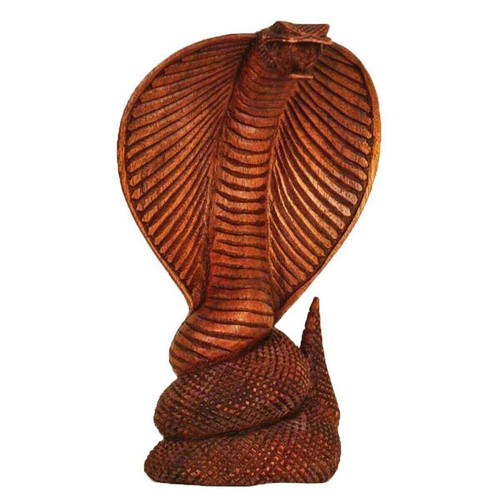 Kobra holz figur skulptur - kobra,