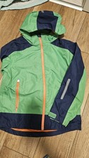 Regen Jacke Jungen, Größe 134/140, Kapuze, Regen- und Windresistent, Taschen