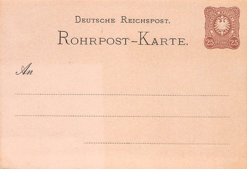 408527 rohrpost ganzsache - dr,