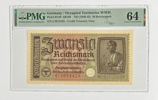 20 Reichsmark (1939-1945) - Reichskreditkassen - PMG 64 - WWII - Choice Unc