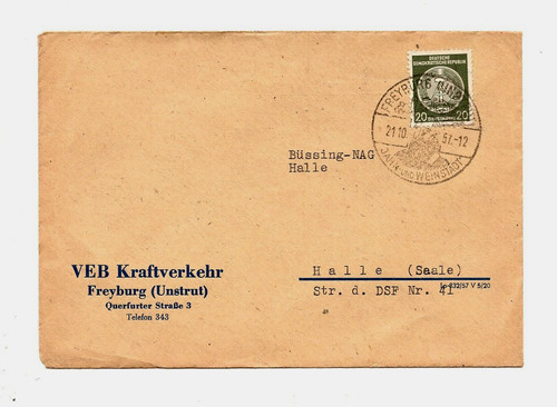 Ddr 1957 freyburg - ddr, unstrut