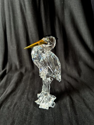 Swarovski crystal silver heron - crystal,