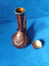 Schnaberkrug Leder Porron, Spanisch 1.5 L. Vintage Deko