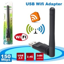 USB WiFi Adapter Drahtlose Netzwerkkarte 150Mbps PC mit Antenne Internet Dongle