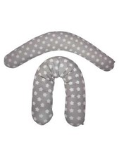 EMI&SAM Stillkissen 170cm Stillkissenbezug nur Ersatzbezug!  Sterne weiß/grau