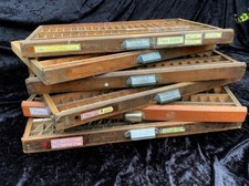 1x Setzkasten Linienkasten Holz original aus Druckerei Holzschublade vintage