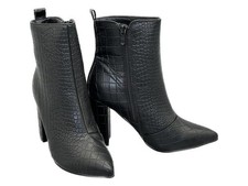 Schwarze Damen Schuhe Kroko