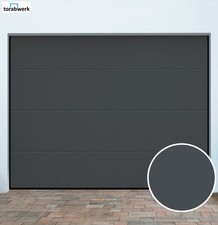 Garagentor Sektionaltor 40 mm L-Sicke glatte Oberfläche Anthrazit + Motor