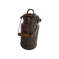 ALTE EMAILLE-MILCHKANNE BRAUN