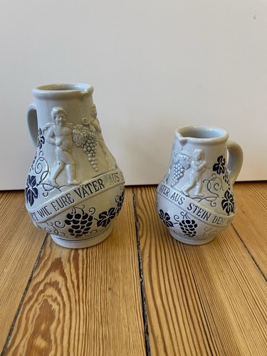 Set weinkrug karaffe steingut - weinkrug,