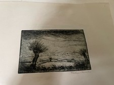 "Teich" Radierung , Fritz
