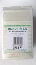 Kassenblock RNK 2952F