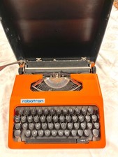 SCHREIBMASCHINE ROBOTRON CELLA * ORANGE * DDR * RETRO * VINTAGE *