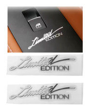 2 X 3D Limited Edition  Metall Auto Aufkleber Sticker Logo KFZ Tuning Silber jdm