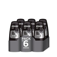 6x Axe Deo Roller Black für Herren, 50 ml, 48H Schutz