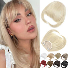 Blond Gerade Pony Haarteil Extensions Fringe Bangs Haarverlängerungen For Dame