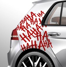 Aufkleber HAHAHA Schriftzug Joker Batman Lachen Dekor Auto Sticker #1401-80