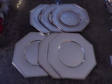 Wilkens Satz achteckige Platzteller 6 Personen 30 x 30 cm versilbert