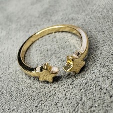 Ring vergoldet Sterne verstellbar Größe 50 Damen Schmuck Geschenk