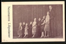 Ansichtskarte Neumanns Liliputaner, Orgelpfeifen-Gruppenbild 