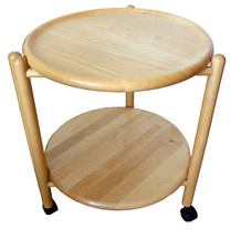 Serviertisch Tabletttisch Beistelltisch Klapptisch Karussell Massivholz Vintage