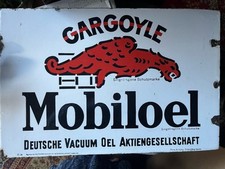 Emailschild Original Mobiloel Gargoyle ca. 60  x 40 cm beidseitig gebraucht
